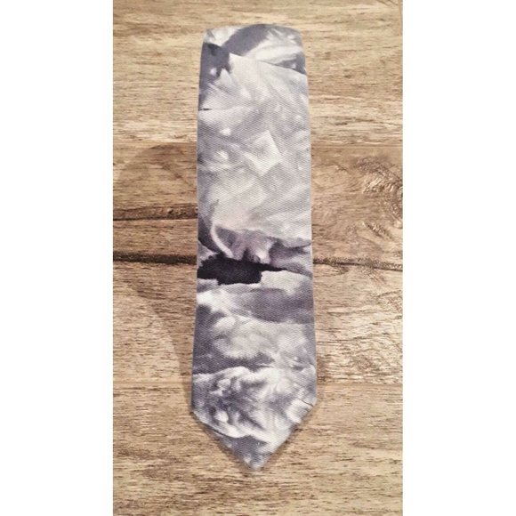 Knottery Men's Handmade Blue White Tie Dye Cotton Tie - Picture 1 of 2